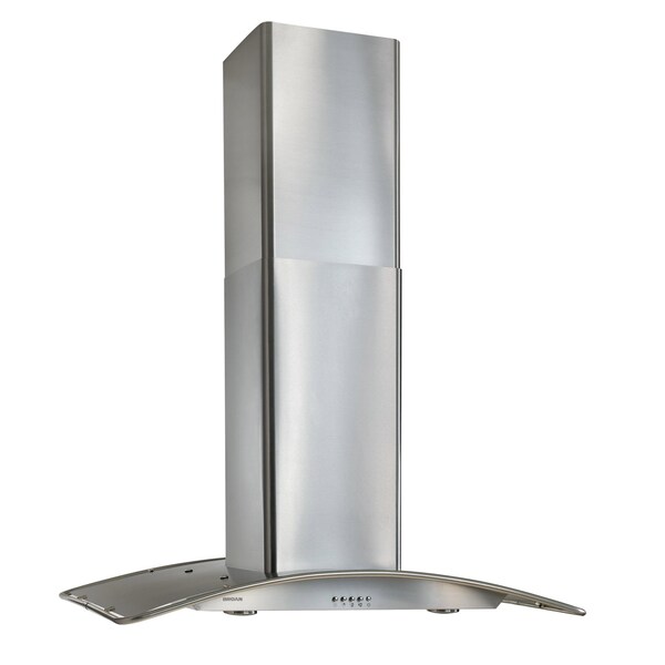 Almo 36-in. Stainless Steel Arched Island Range Hood with 450 CFM Centrifugal Blower - B5936SS