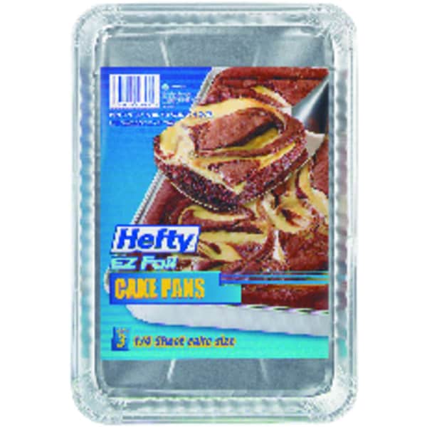 Ez Foil Hefty EZ Foil 8-1/4 in. W X 12-1/4 in. L Cake Pan 3 - 00Z90843