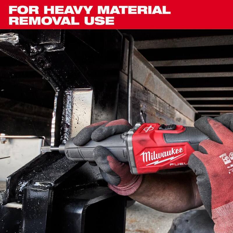 Milwaukee M18 FUEL 18V Lithium-Ion Brushless Inalámbrico 1/4 in. Amoladora de troqueles con freno con Batería de alto rendimiento XC 8.0 Ah - 2939-20-48-11-1880