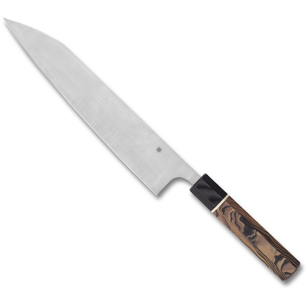 Spyderco 2024 Spyderco Murray Carter, Gyuto 10.13In., Burl G-10, Super Blue Steel W/ Sus 410 Laminate - SPY-K19GPBNBK