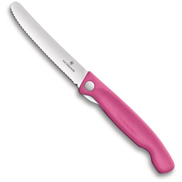 Swiss Army Brands 2024 Victorinox Kitchen Swiss Classic Foldable Paring Knife, Serrated, Pink - VIC-6.7836.F5B