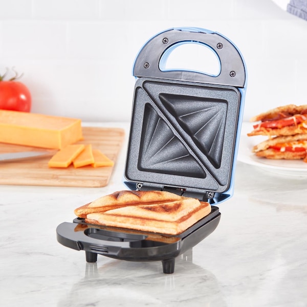 Rise By Dash 7.8 in. L X 6.2 in. W Metal Nonstick Surface Sky Blue Sandwich Grill - RPM100GBSK06