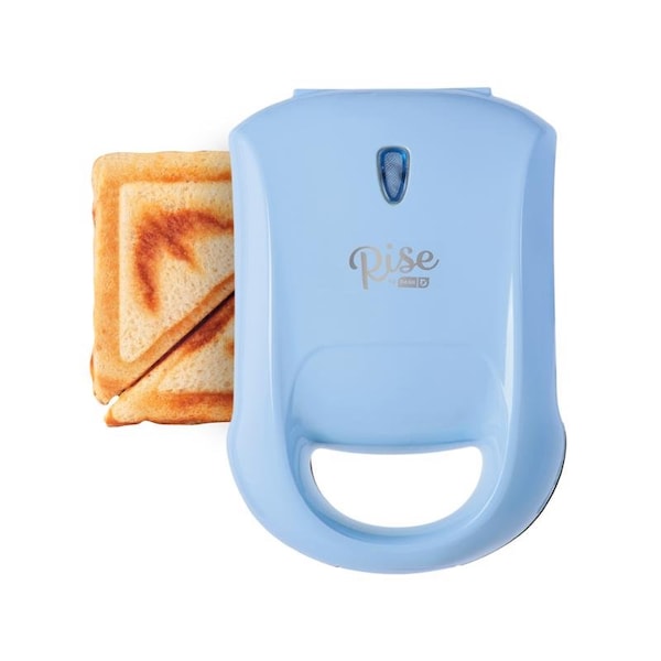 Rise By Dash 7.8 in. L X 6.2 in. W Metal Nonstick Surface Sky Blue Sandwich Grill - RPM100GBSK06