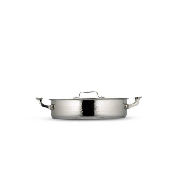 Bon Chef Cucina 6 Qt Pot W/Cover Hammer Finish  Ind Bottom 12 3/8" Dia X 3" H / 6 Qt - 60030HF
