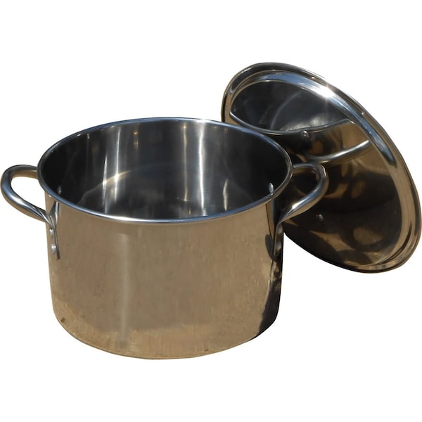 King Kooker Pot, Polished Stainless Steel, 12qt. - KK12S