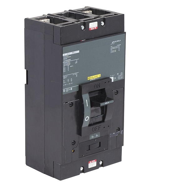 Square D Molded Case Circuit Breaker, LAP Series, 400A, 2 Pole, 600V AC, 42kA at 240V AC - LAP26400MB