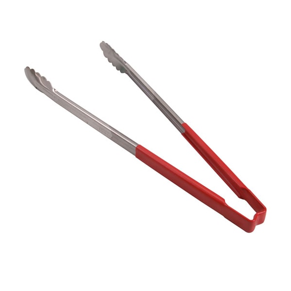 Vollrath Tongs, Scallop , 16", Red Hdl - 4781640