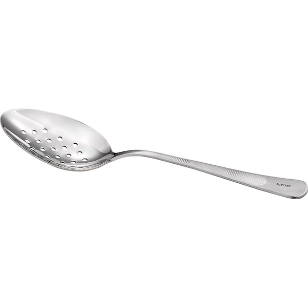 Mercer Cutlery Plating Spoon, Perforated Bowl, 9" - M35160