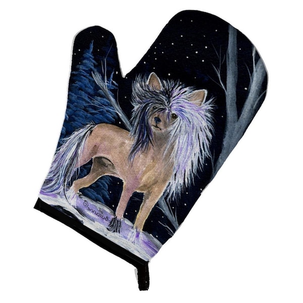 Carolines Treasures Starry Night Chinese Crested Oven Mitt - SS8390OVMT