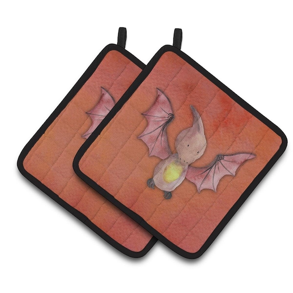 Carolines Treasures Pterodactyl Watercolor Pair of Pot Holders - BB7402PTHD
