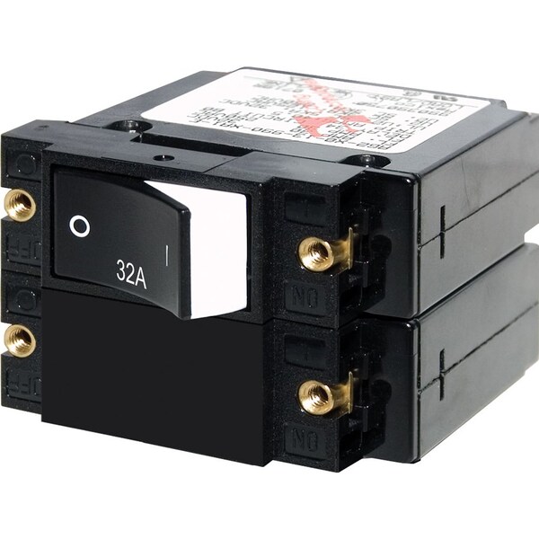 Blue Sea Systems Circuit Breaker, A Series, 32A, 2 Pole, 120/240V AC, 5kA at 32V DC - 7575