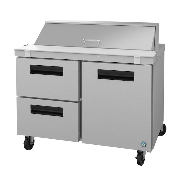 Hoshizaki America Refrigerator, Two Section Sandwich Prep Table, Drawer/Door Combo - SR48B-12D2