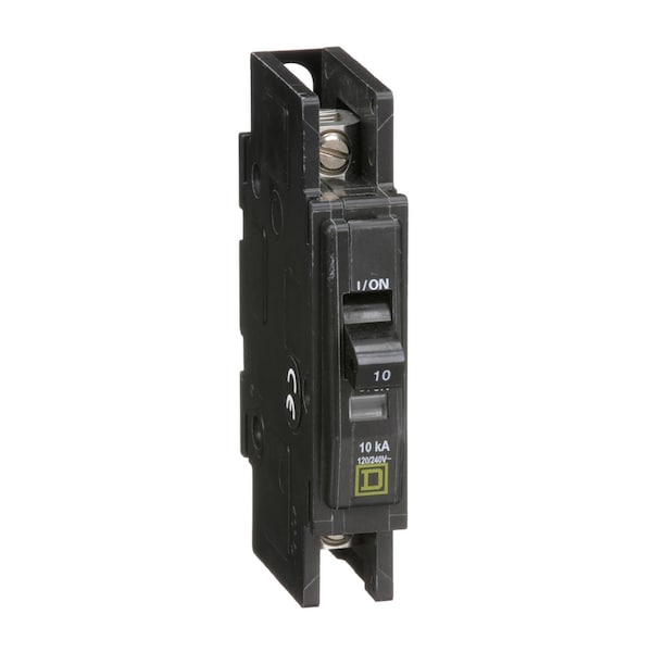 Square D Miniature Circuit Breaker, QOU Series, 10A, 1 Pole, 120/240V AC, 10kA at 120/240V AC - QOU110B