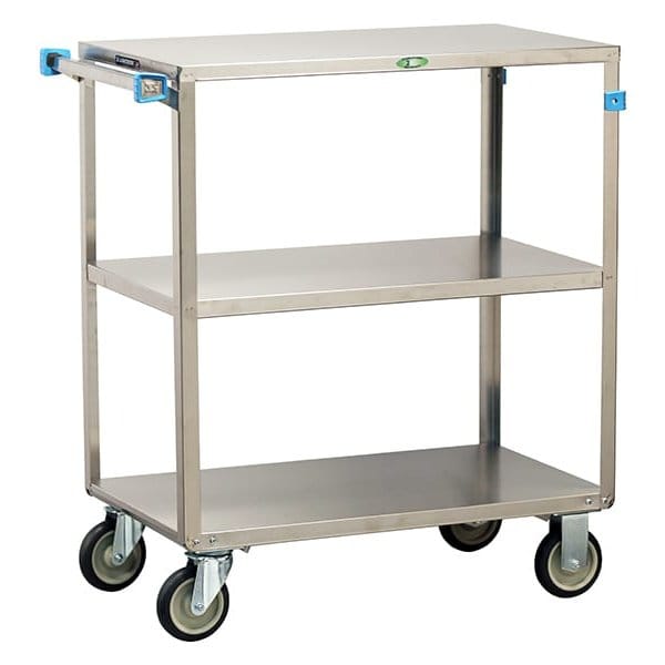 Lakeside Stainless 3 Shelf Banquet Cart;All Edges Down, 500 lb Capacity, 18"x31" - 351