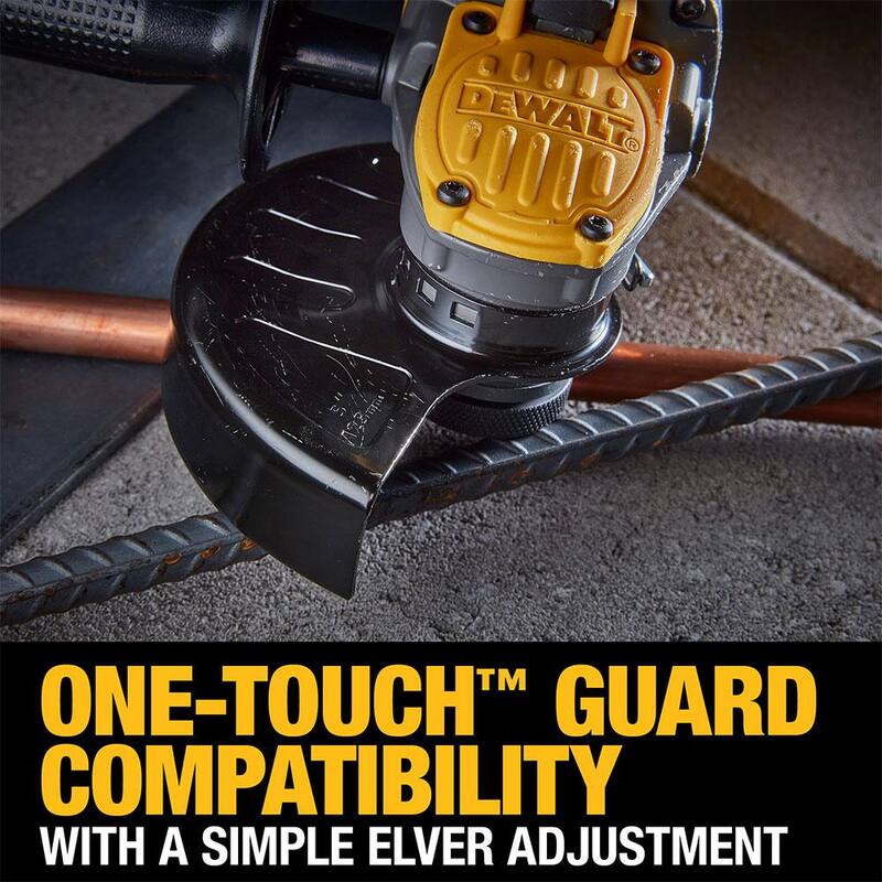 DEWALT Amoladora Angular Inalámbrica sin Escobillas de 20V MAX de 4.5 a 5 pulgadas con Interruptor de Paleta y Ventaja FLEXVOLT (Herramienta Solamente) - DCG416B