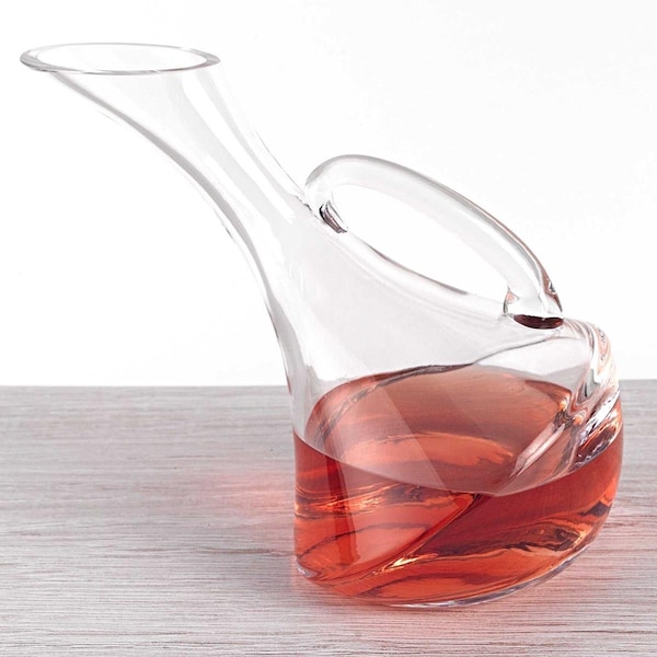 Homeroots 32 oz 32 oz Mouth Blown Glass Wine Carafe - 375895