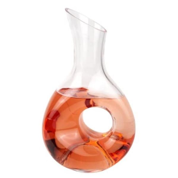 Homeroots O So Pretty 10 in. Mouth Blown Crystal Carafe - 386768