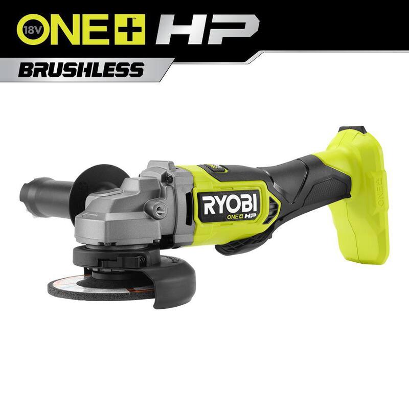 RYOBI ONE+ HP 18V Amoladora Angular inalámbrica Brushless de 4-1/2 pulgadas (Herramienta solamente) - PBLAG02B