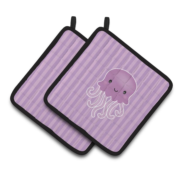 Carolines Treasures Jellyfish Pair of Pot Holders - BB7122PTHD
