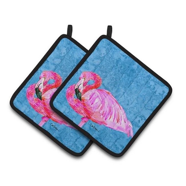 Carolines Treasures Carolines Treasures 8686PTHD Flamingo Pair of Pot Holders; 7.5 x 3 x 7.5 in. - 8686PTHD