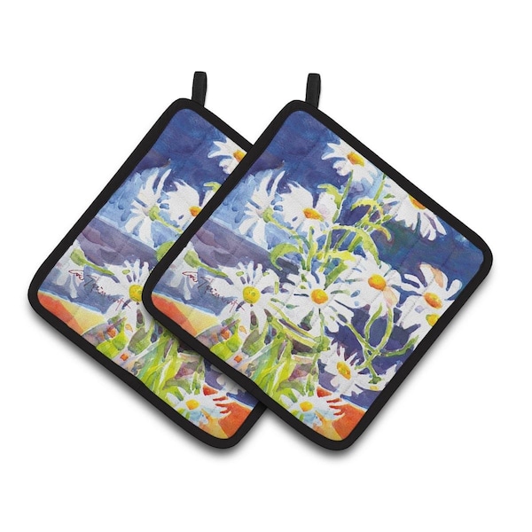 Carolines Treasures Flowers - Daisy Pair of Pot Holders - 6003PTHD