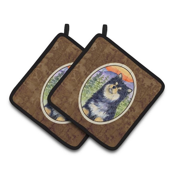 Carolines Treasures Finnish Lapphund Pair of Pot Holders, 7.5 x 3 x 7.5 in. - SS1057PTHD