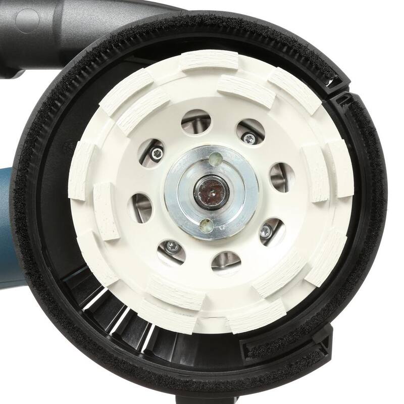 Esmeriladora de Superficie de Concreto Bosch con Cable de 12.5 Amperes y 5 pulg. con Capucha para Colecta de Polvo Dedicada - CSG15