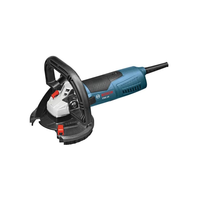 Esmeriladora de Superficie de Concreto Bosch con Cable de 12.5 Amperes y 5 pulg. con Capucha para Colecta de Polvo Dedicada - CSG15