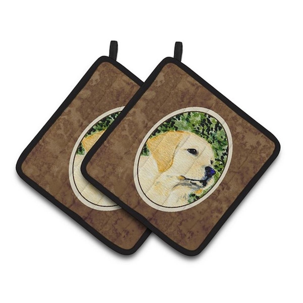 Carolines Treasures Labrador Pair of Pot Holders, 7.5 x 3 x 7.5 in. - SS8803PTHD