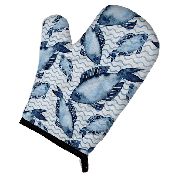 Carolines Treasures Beach Watercolor Fishes Oven Mitt - BB7532OVMT