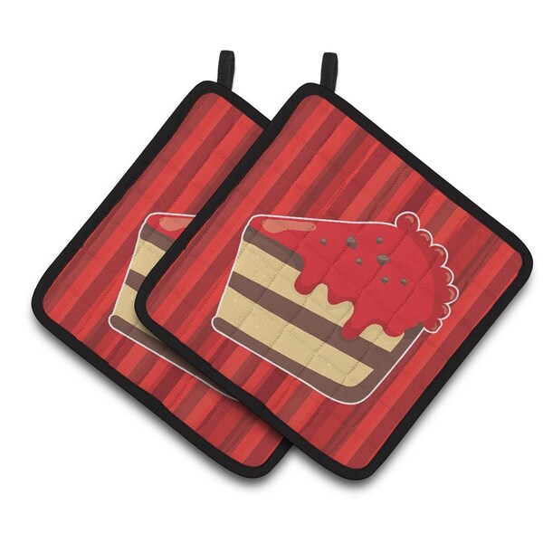 Carolines Treasures Christmas Cake Pair of Pot Holders - BB6815PTHD