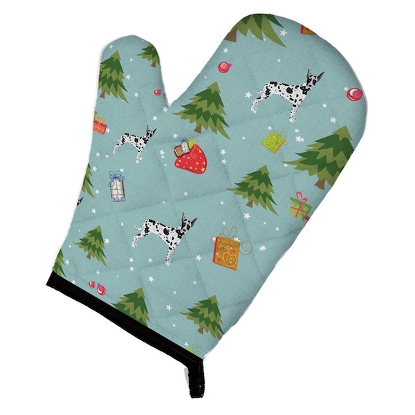 Carolines Treasures Christmas Harlequin Cropped Great Dane Oven Mitt - BB4954OVMT