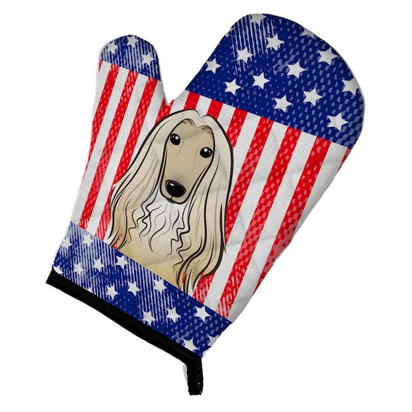 Carolines Treasures American Flag and Afghan Hound Oven Mitt - BB2174OVMT