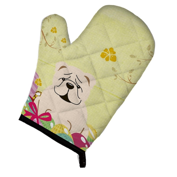 Carolines Treasures Easter Eggs English Bulldog White Oven Mitt - BB6123OVMT