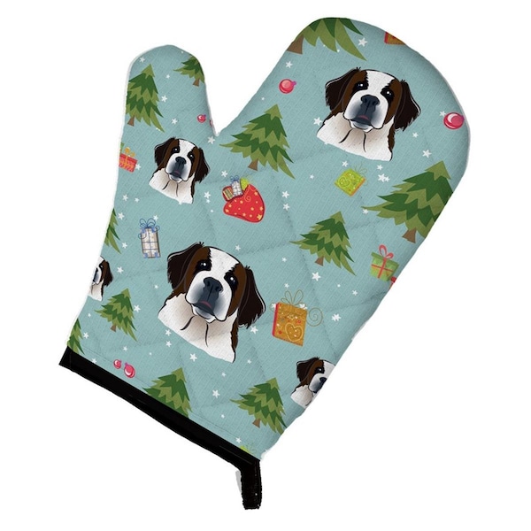 Carolines Treasures Christmas Saint Bernard Oven Mitt - BB5035OVMT