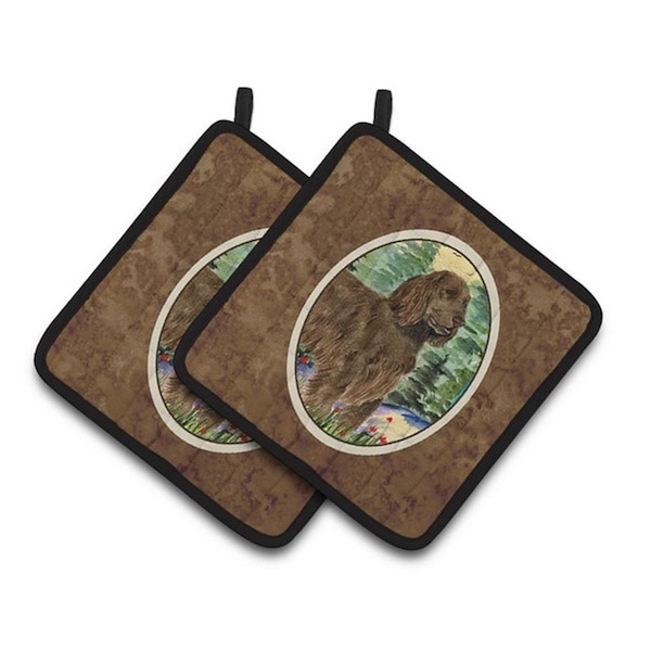 Carolines Treasures Field Spaniel Pair of Pot Holders, 7.5 x 3 x 7.5 in. - SS8131PTHD