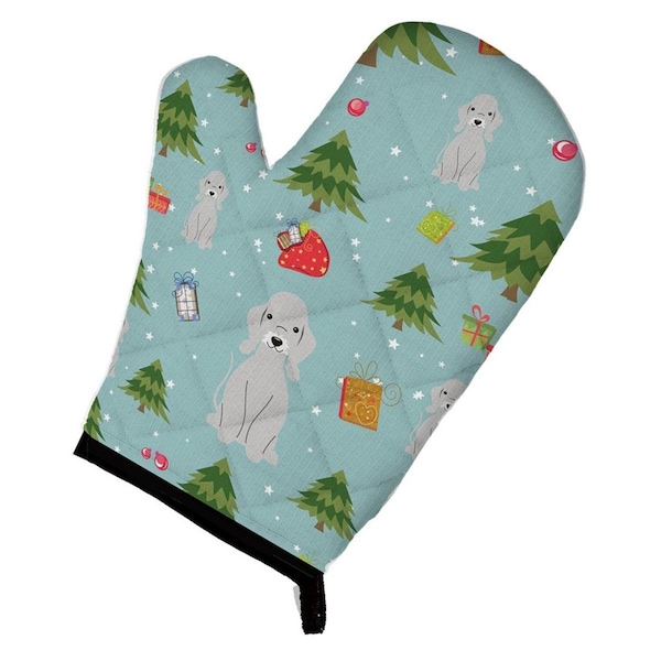 Carolines Treasures Christmas Bedlington Terrier Blue Oven Mitt - BB4750OVMT