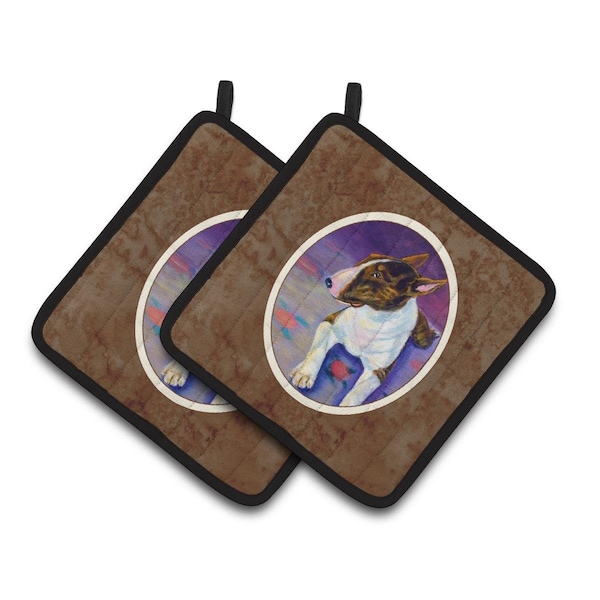 Carolines Treasures Bull Terrier Pair of Pot Holders - 7287PTHD