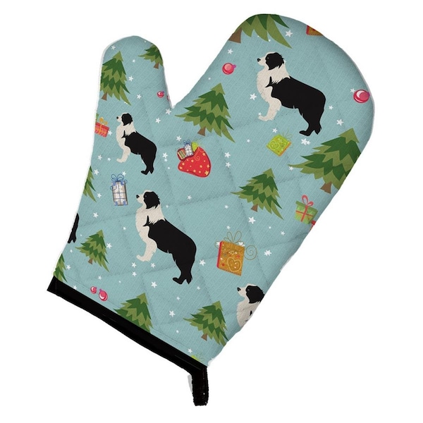 Carolines Treasures Christmas Black Border Collie Oven Mitt - BB4847OVMT