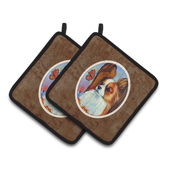 Carolines Treasures Papillon Pair of Pot Holders - 7039PTHD