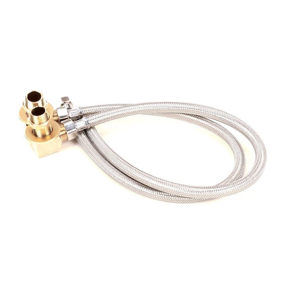 T&S Brass Inlet Kit, 1/2 Npt Nipple, Close Elbows, 24 Flex - B-0230-KIT