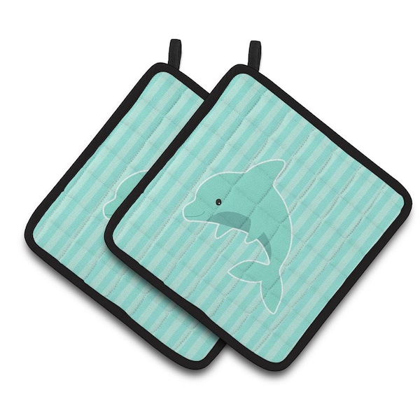 Carolines Treasures Dolphin Pair of Pot Holders - BB7120PTHD
