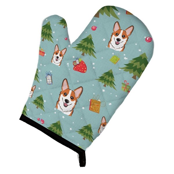 Carolines Treasures Christmas Red Corgi Oven Mitt - BB5043OVMT