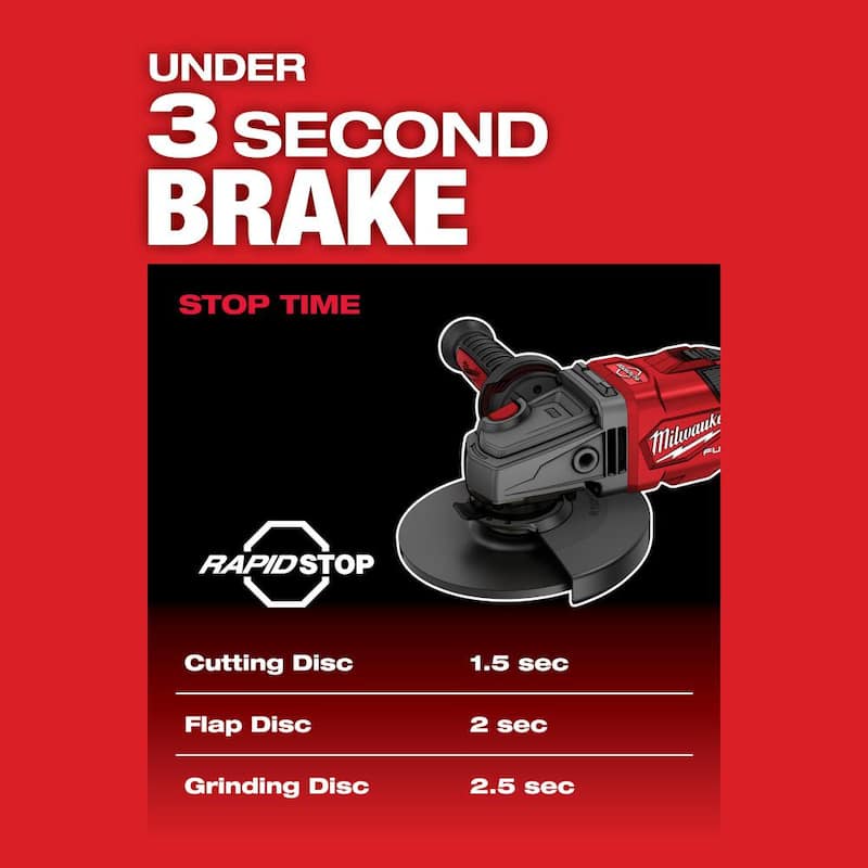 Amoladora inalámbrica Milwaukee M18 FUEL 18V de iones de litio sin escobillas de 4-1/2 in./6 in con interruptor deslizante con bloqueo (herramienta solamente) - 2981-20