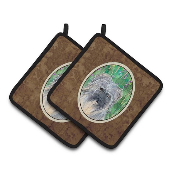 Carolines Treasures Berger Des Pyrenese Pair of Pot Holders, 7.5 x 3 x 7.5 in. - SS1042PTHD