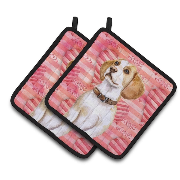 Carolines Treasures Beagle Love Pair of Pot Holders - BB9773PTHD