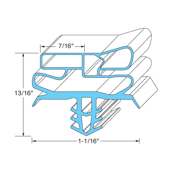 Delfield Door Gasket 23 1/4" X 28 1/4" - 1702752