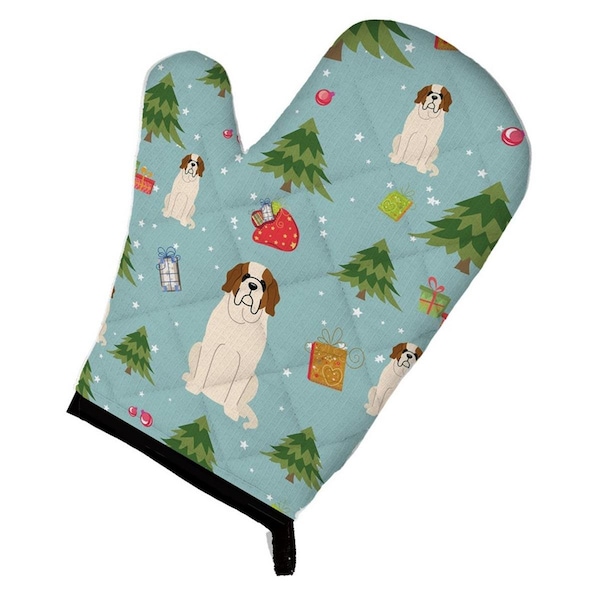 Carolines Treasures Christmas Saint Bernard Oven Mitt - BB4695OVMT