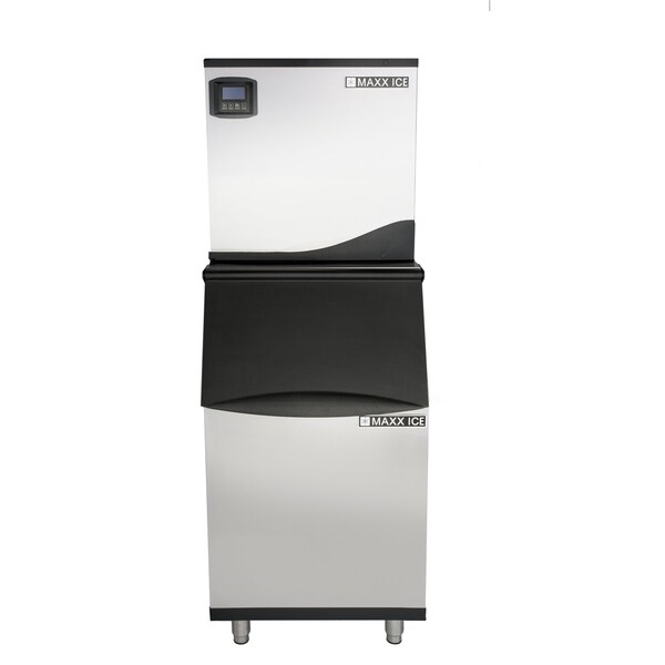 Maxx Ice Intelligent Series Modular Ice Machine, 22 in.W, 361 lbs, with Storage Bin, 22 in.W, Stainless Steel - MIM360NH-B310