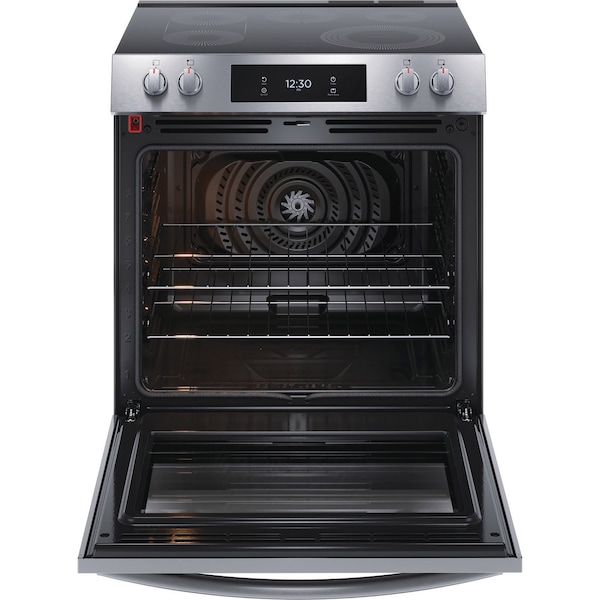 Almo Frigidaire Gallery 30in. Total Convection Electric Range, Air Fry & No Preheat, Stainless Steel - GCFE3060BF